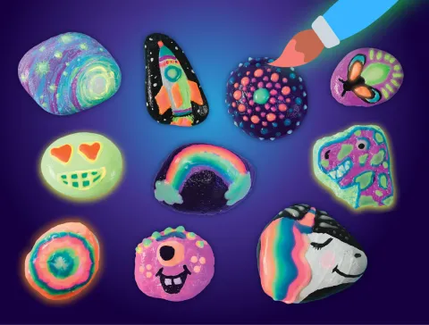 Glow in the dark rocks